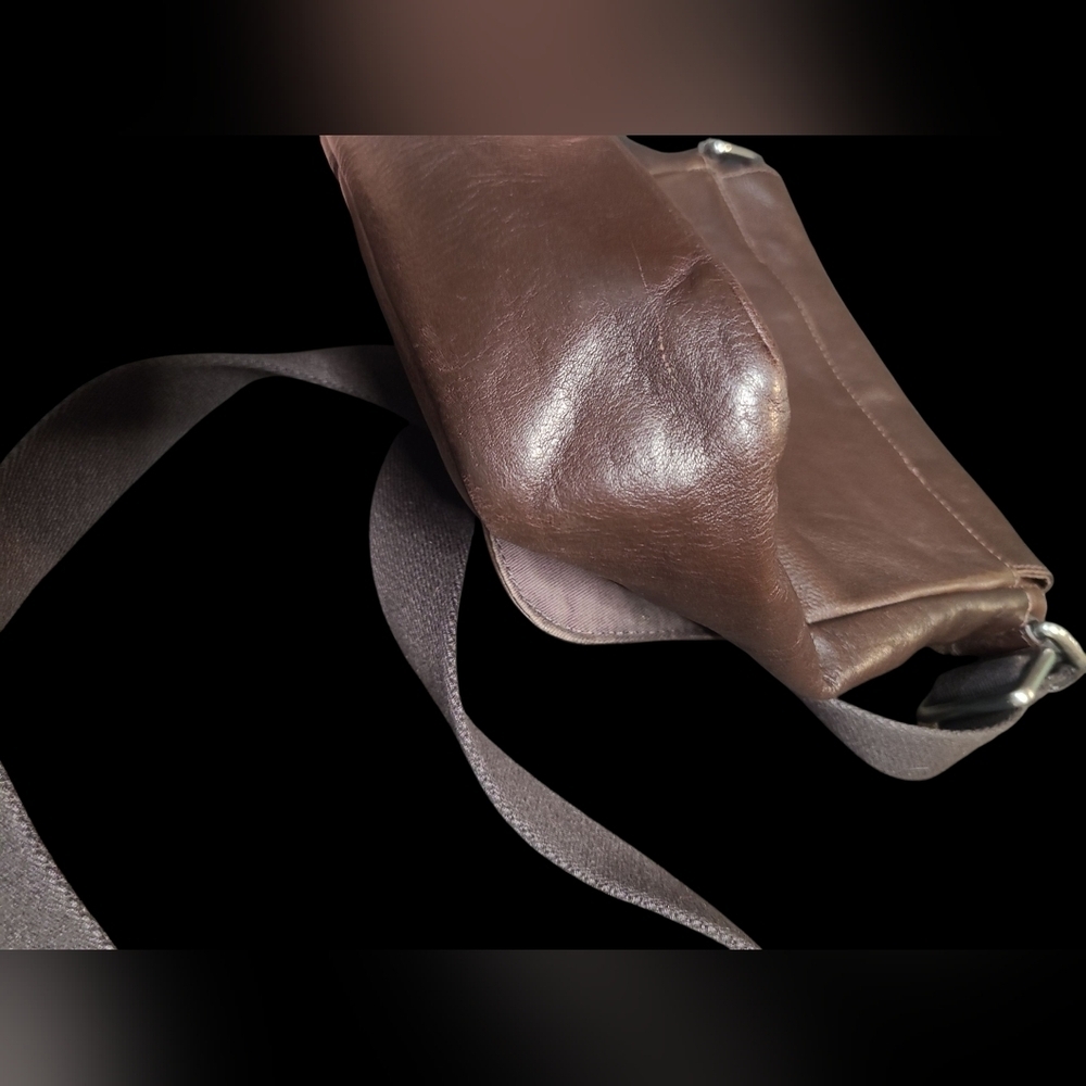 Fossil Vintage Brown Leather Unisex Large Messenger Bag - Picture 6 of 6